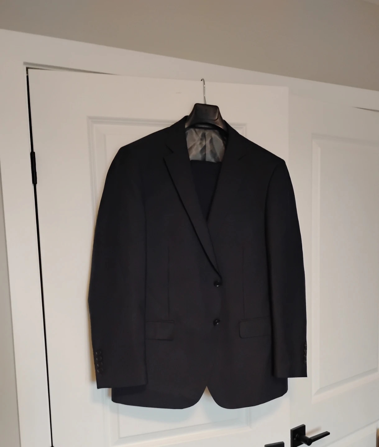 Men’s Dark Blue Pinstripe Suit –  Never Worn