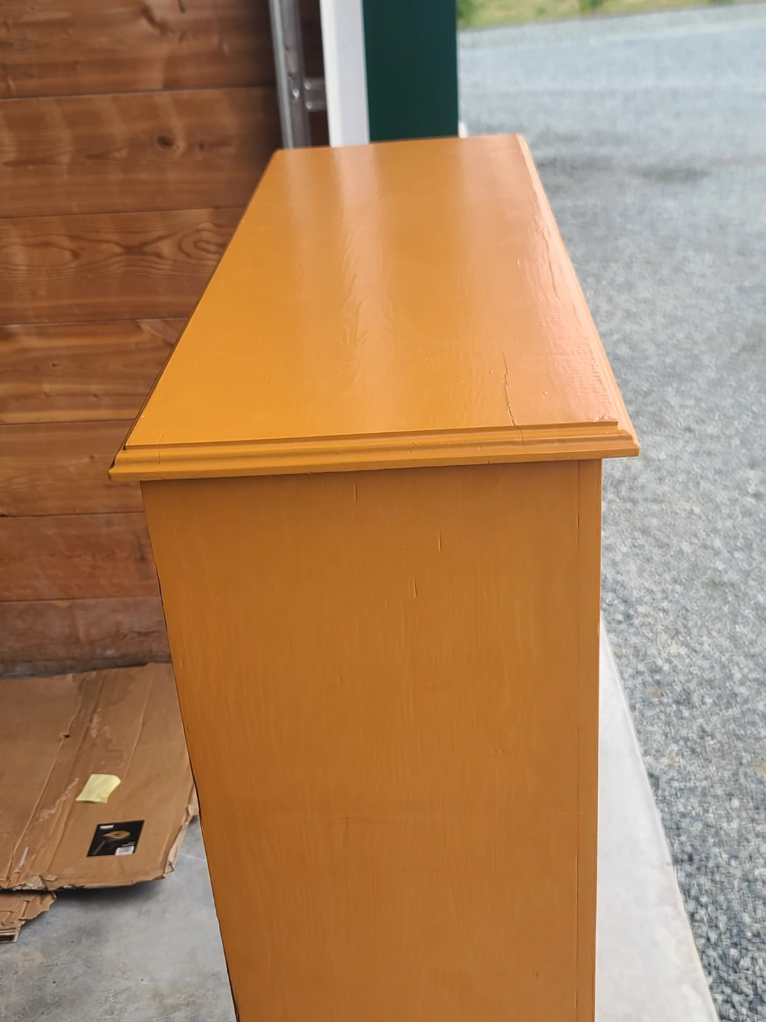 Mustard Yellow 5-Shelf Wooden Bookcase - photo 4
