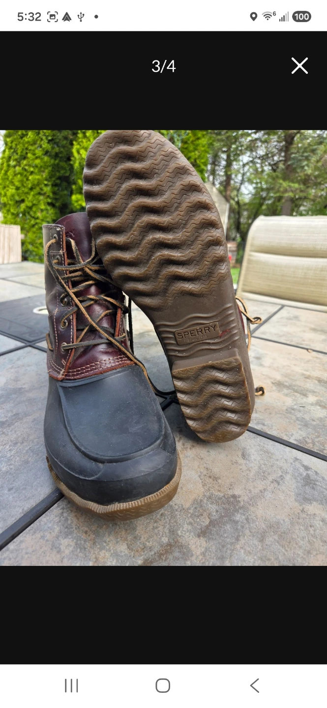 Sperry Men's Waterproof Duck Boots Size 12M - photo 3