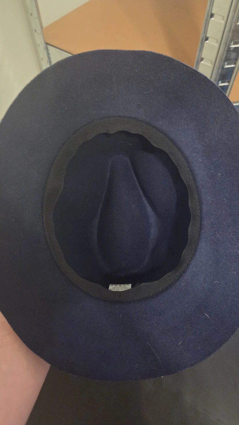 Navy blue fedora hat - photo 3