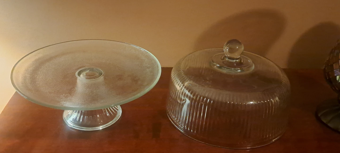 Glass cake stand /punch bowl - photo 2