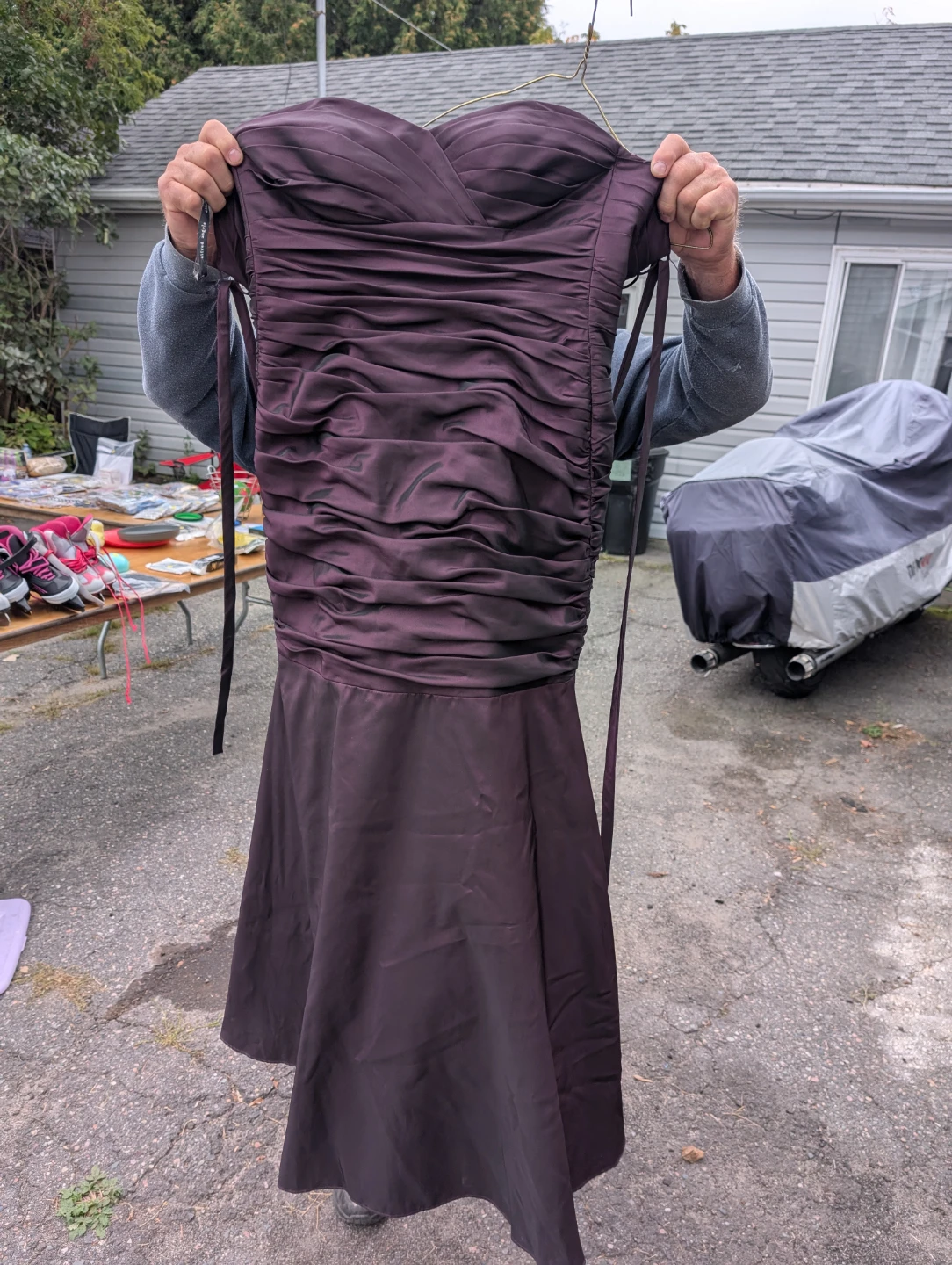 Alfred Angelo Strapless Purple Dress
