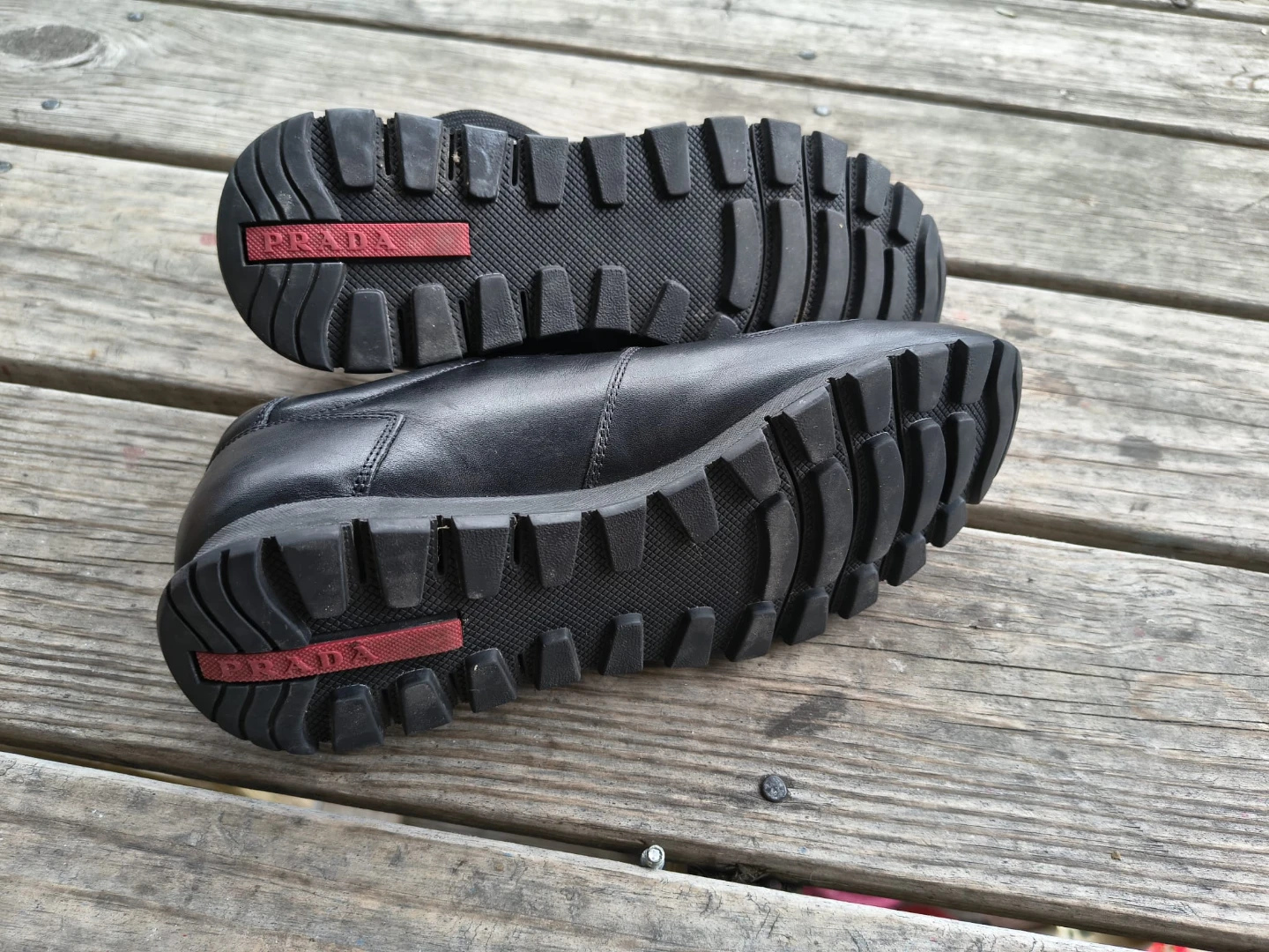 Prada black leather sneakers - photo 4