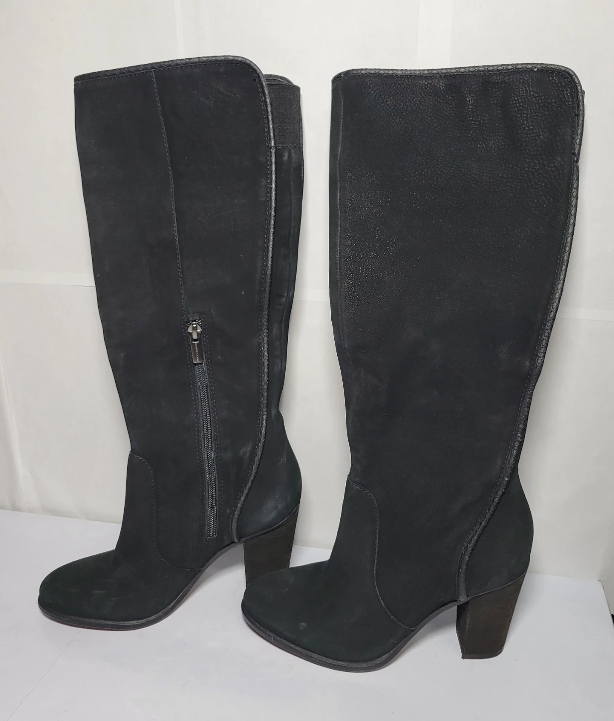 Black Heeled Knee-High Boots, size 6M (85) - photo 3