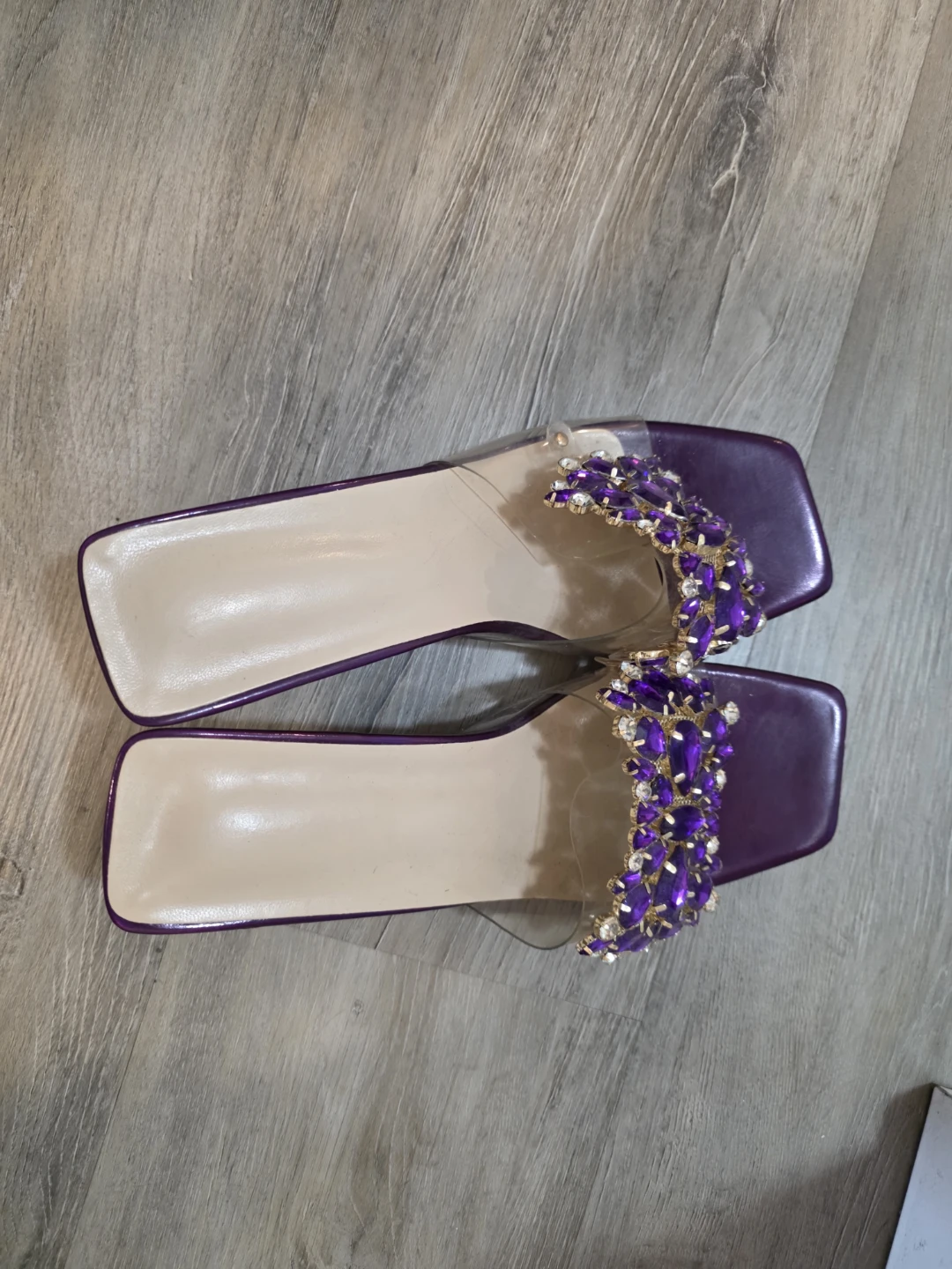 Purple Bejewelled Heels Size 41