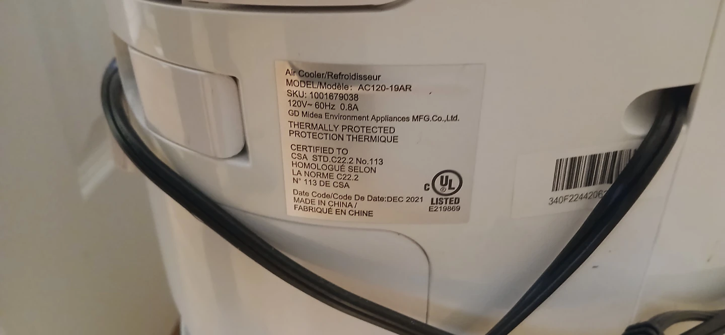 Midea Air Cooler AC120-19AR - photo 3