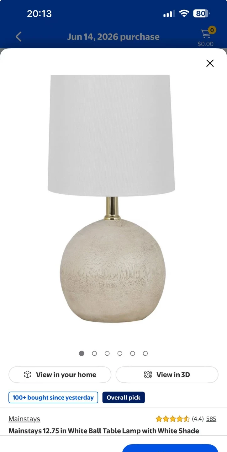 Textured Sphere Table Lamp - photo 2
