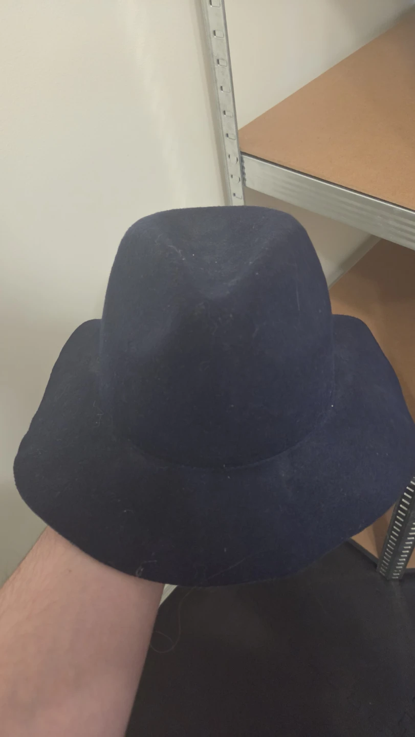 Navy blue fedora hat