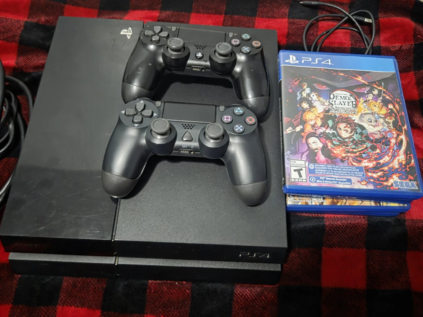 PlayStation 4 Console with 2 Controllers and 5 Games