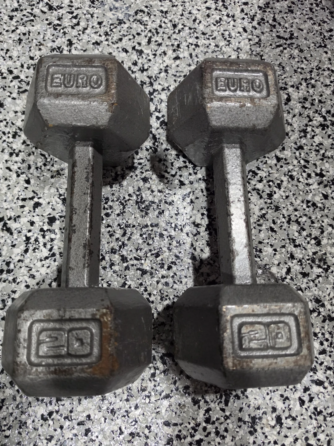 Euro 20 lb Hex Dumbbells
