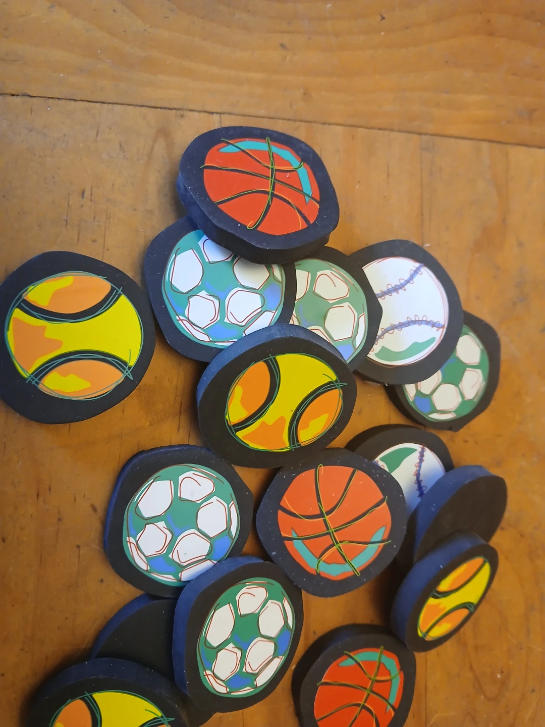 Assorted Sports Ball Erasers