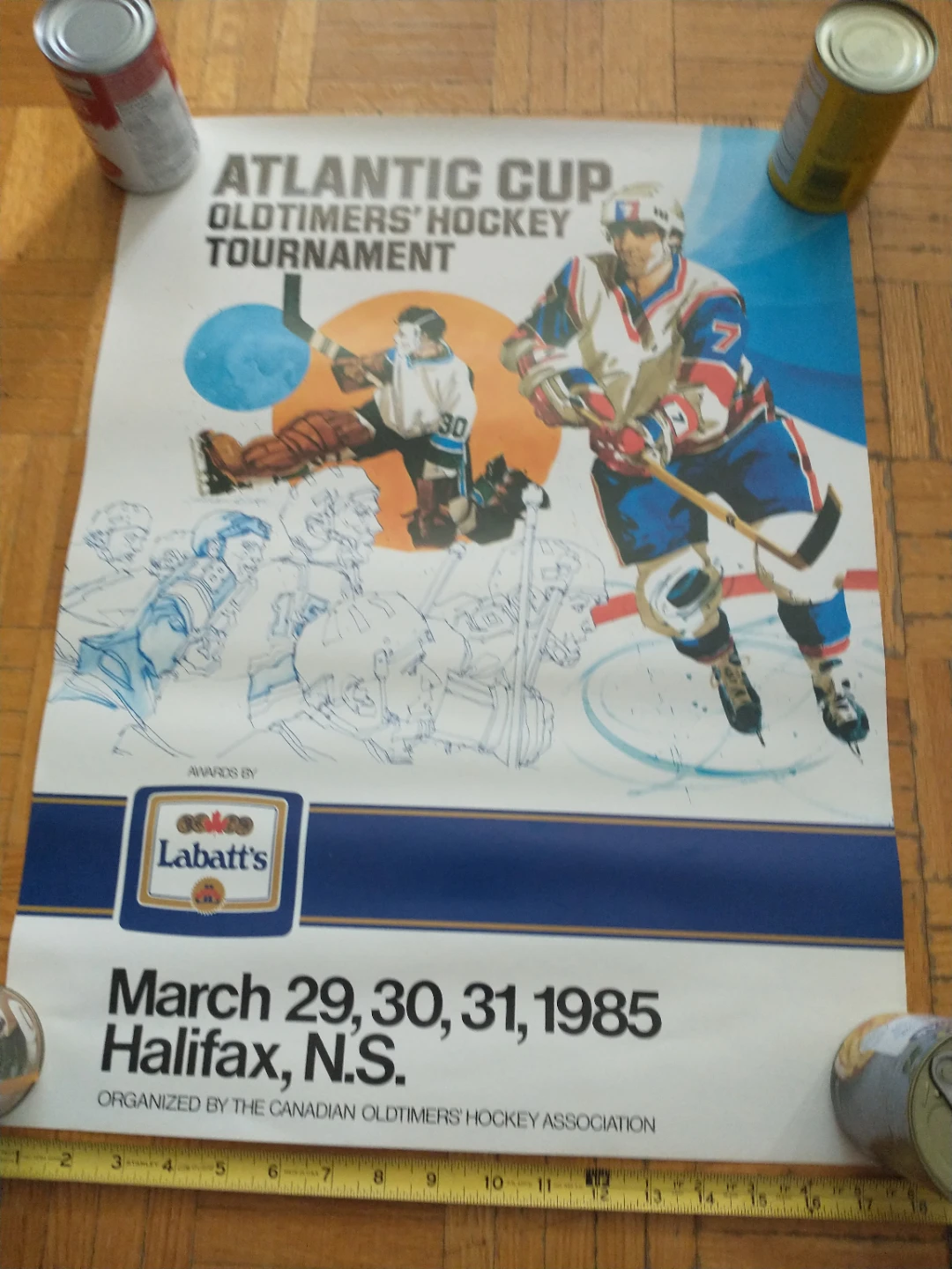 1985 Atlantic Cup Oldtimers' Hockey Tournament 13 x 24" Poster
