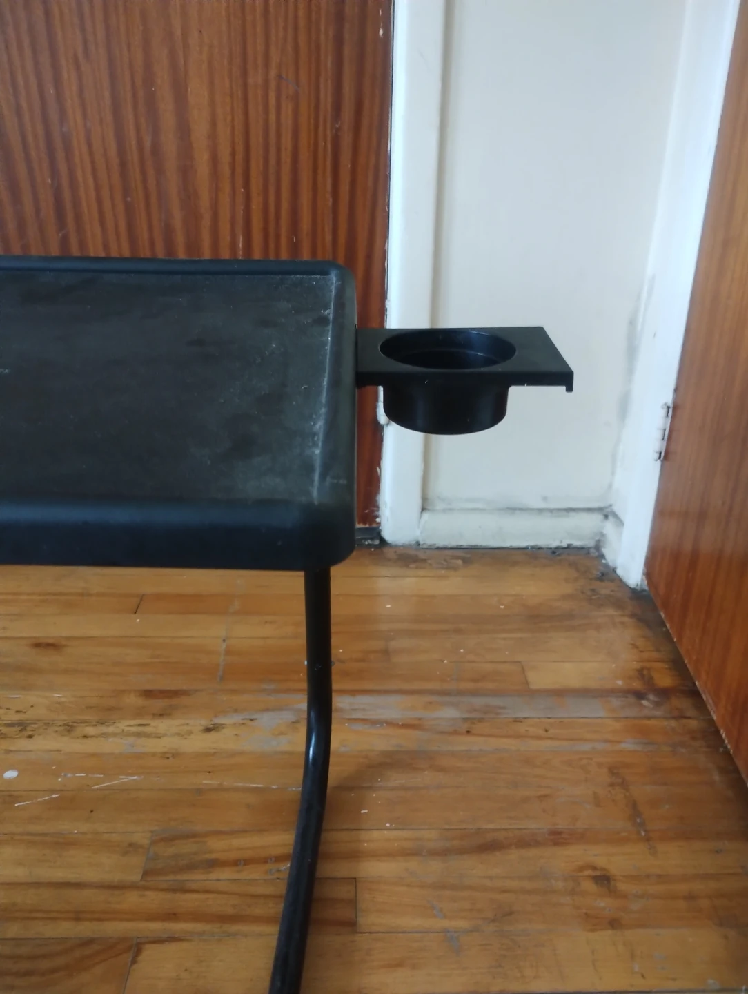 Adjustable Folding Table with Cup Holder - Black for $15 - photo 2