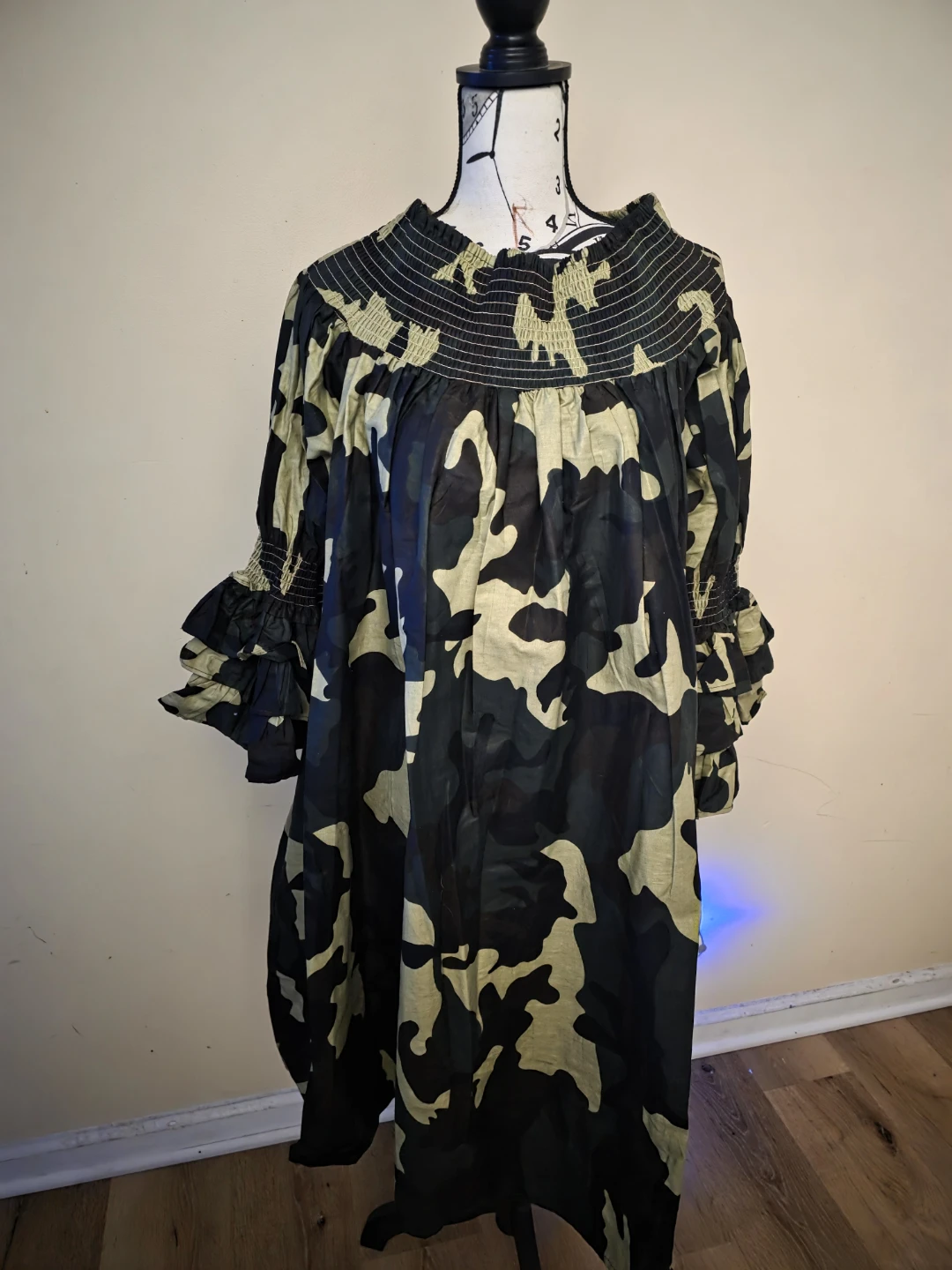 Camo Print Smock Dress