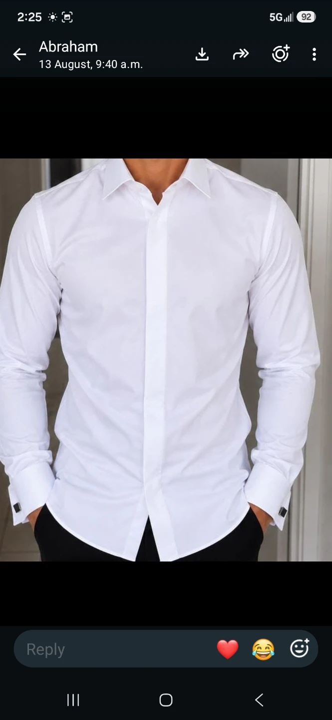 White Dress Shirt with French Cuffs