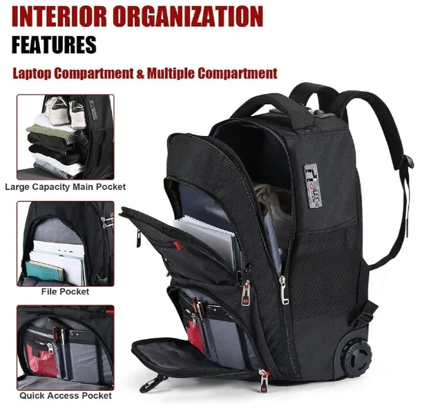 Zomfelt Extra Large Rolling Backpack - photo 3
