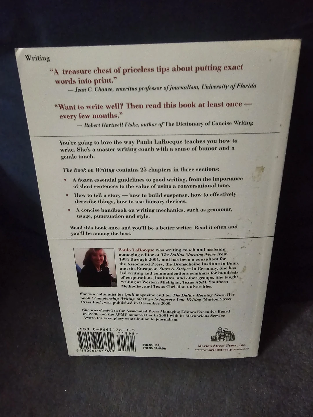The Book on Writing by Paula LaRocque - photo 3