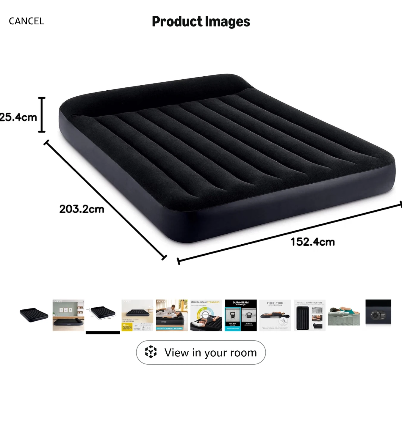Intex Queen Pillow Rest Classic Air Mattress - photo 3