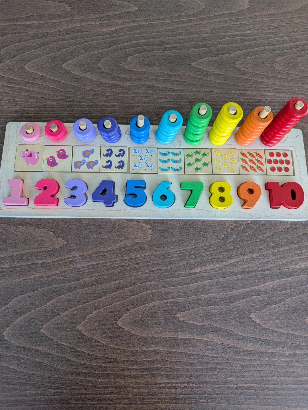 Wooden Montessori Number and Counting Puzzle