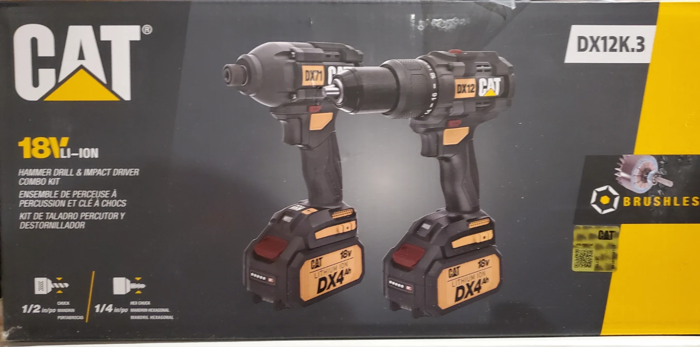 CAT 18V Hammer Drill & Impact Driver Combo Kit DX12K.3