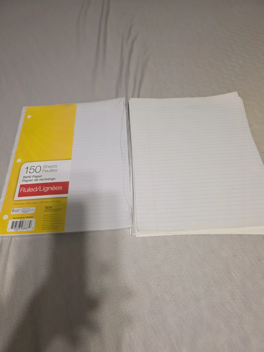 Lined paper