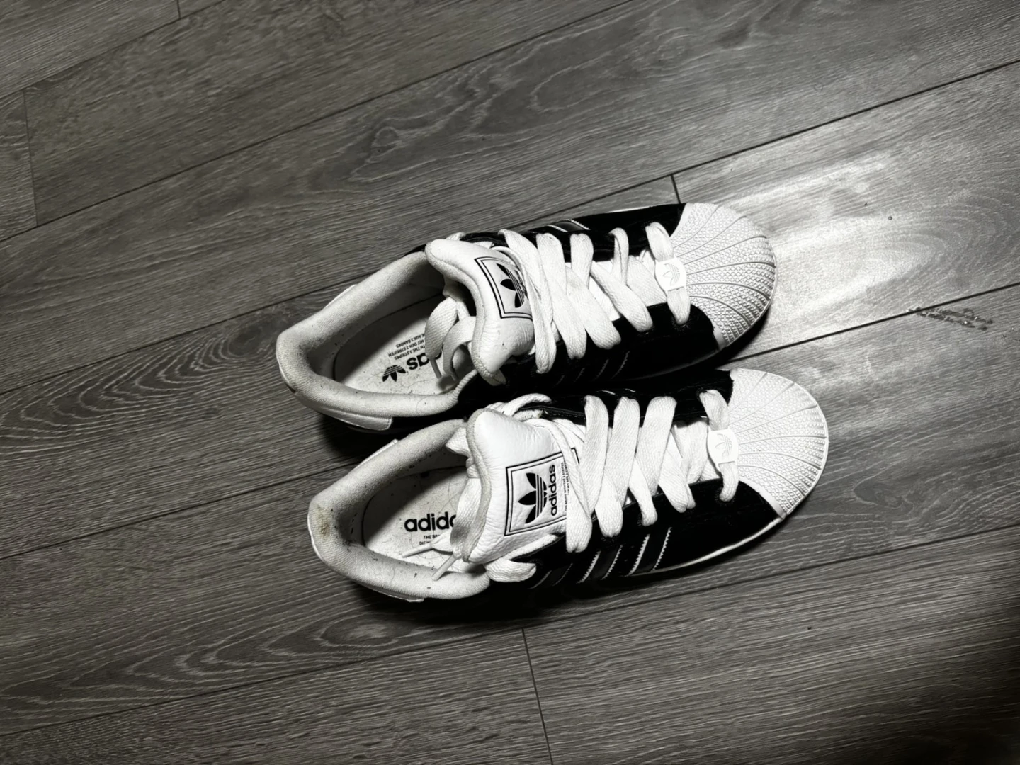 Adidas Superstar II Black & White   – Worn Once male size 9 - photo 2