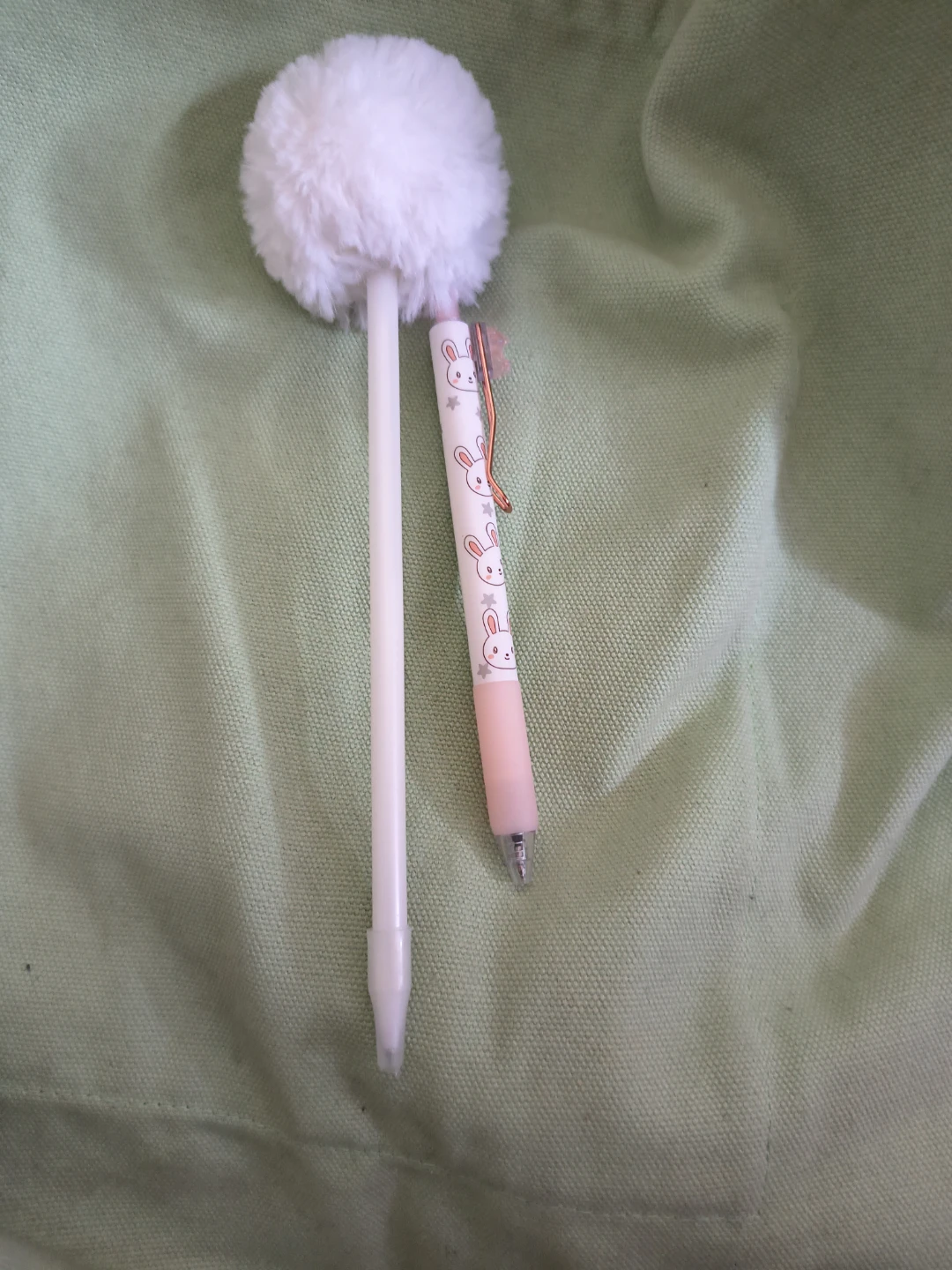Cute Bunny Pens with bunny tail Topper - photo 2