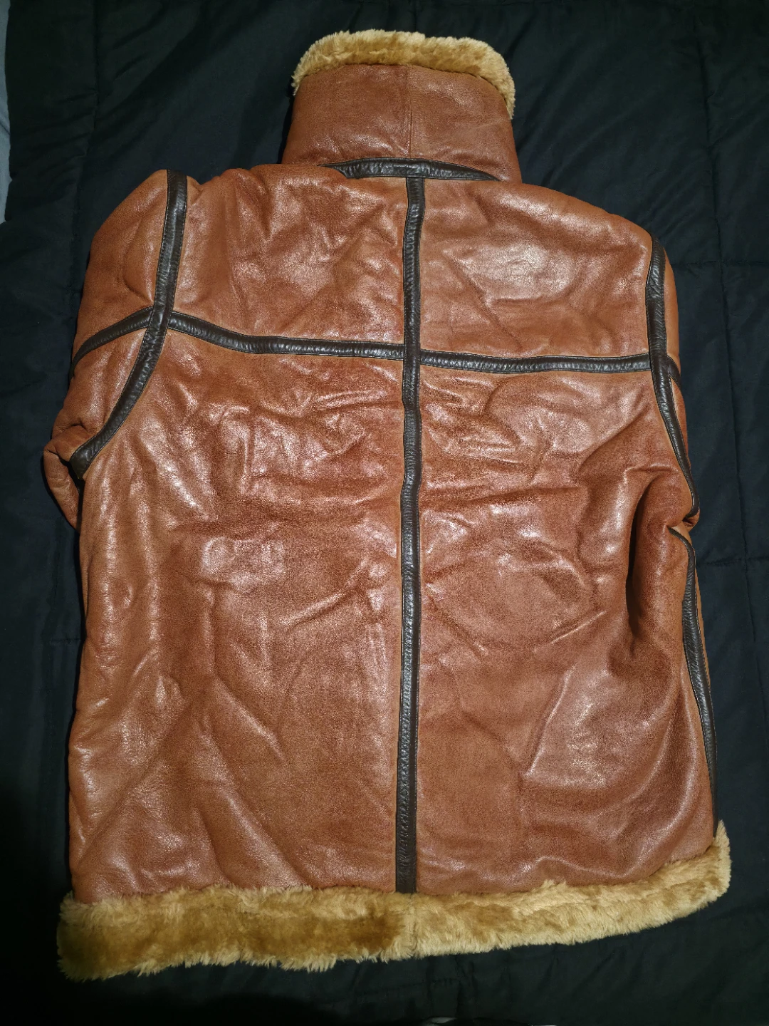Men’s Premium Fur-Lined Genuine Leather Winter Jacket - photo 2
