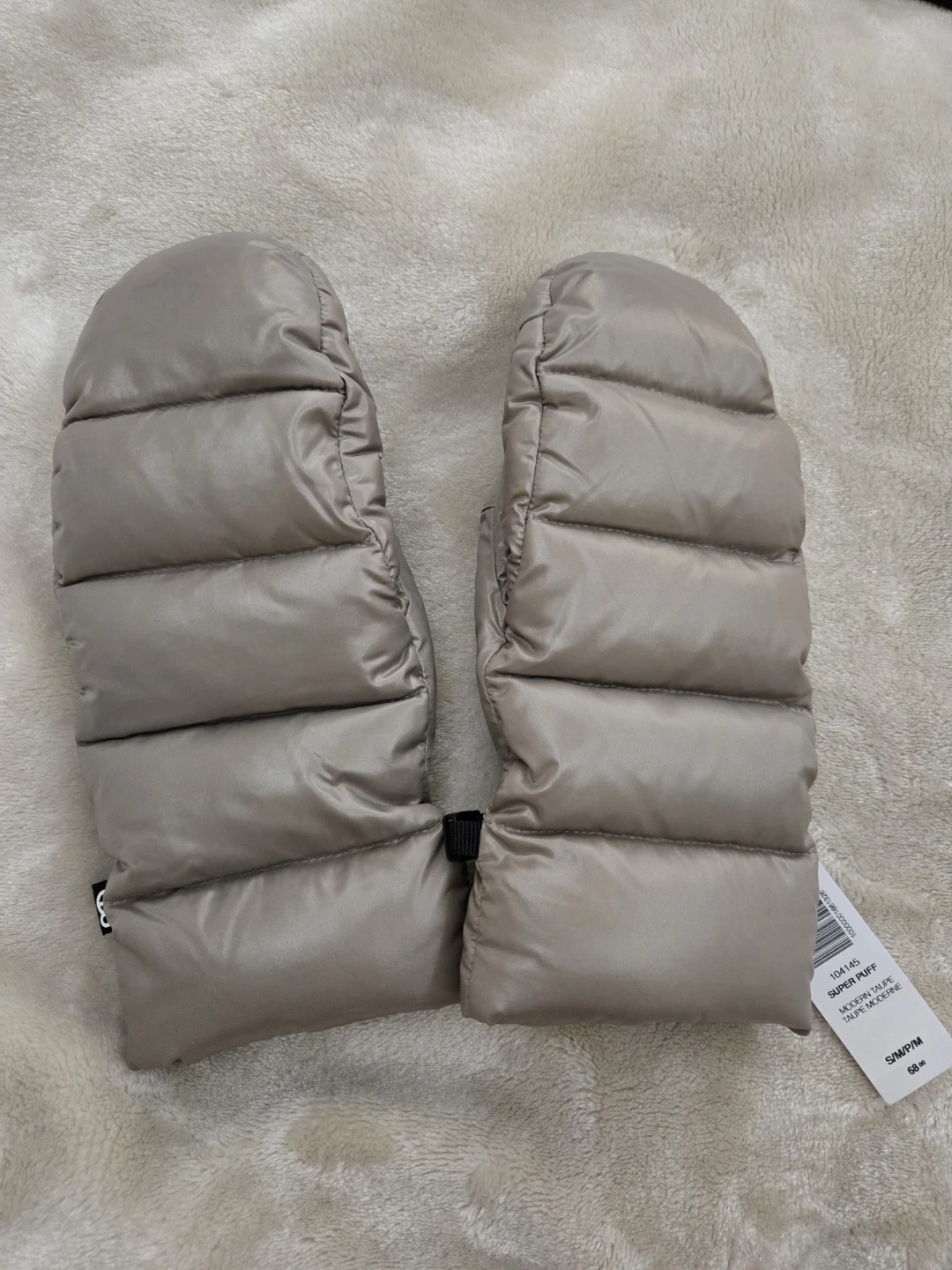 Aritzia Super Puff Mittens - Modern Taupe - S/M