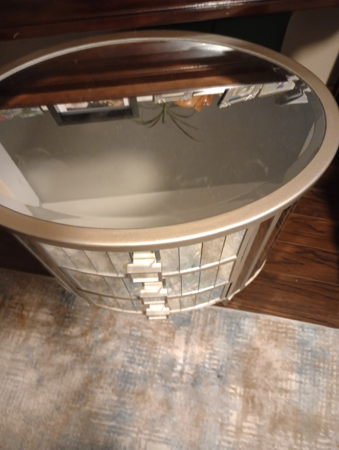 Mirrored 3-Drawer End Table - photo 2