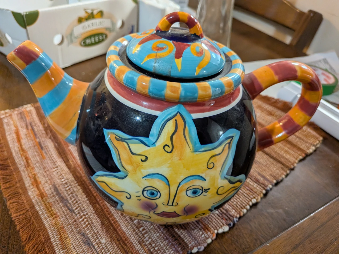Hand-Painted Ceramic Teapot