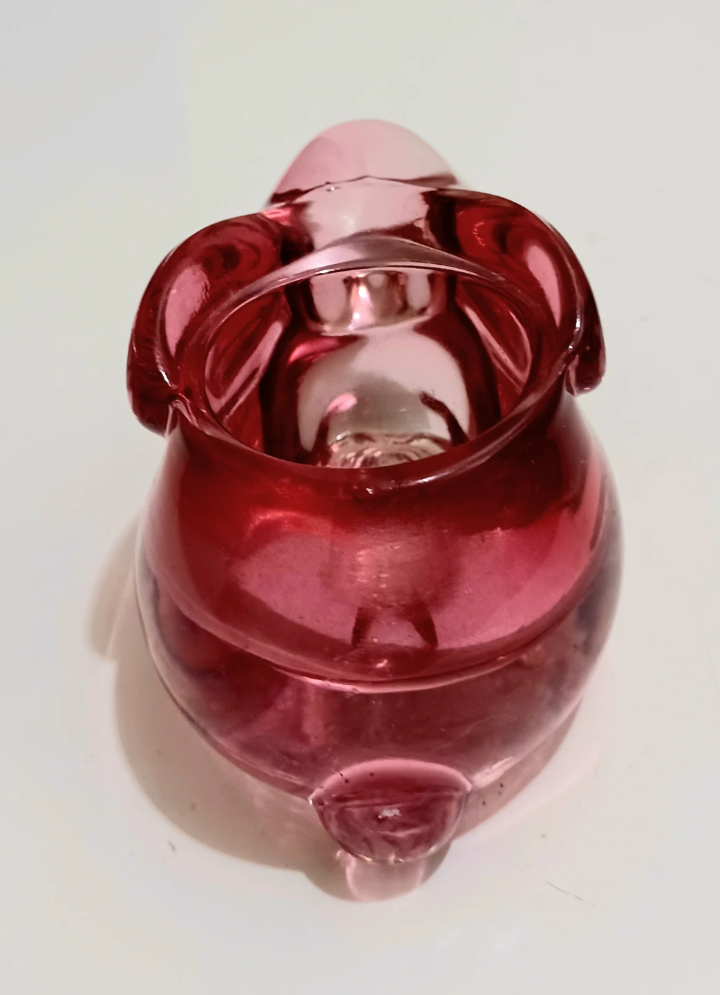 Vtg Cranberry Indiana Glass Bunny Figurine - photo 3