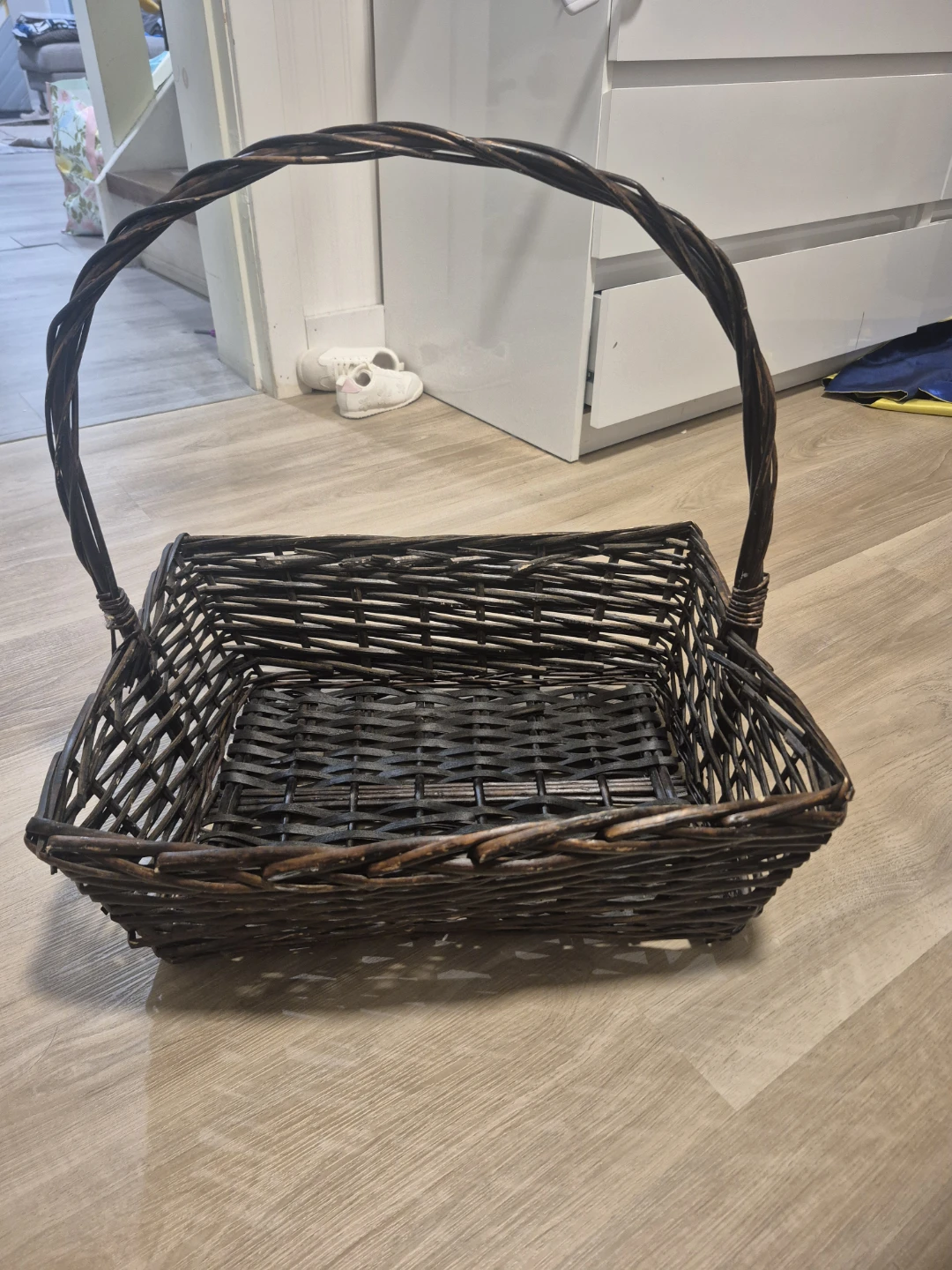 Dark Brown Wicker Basket