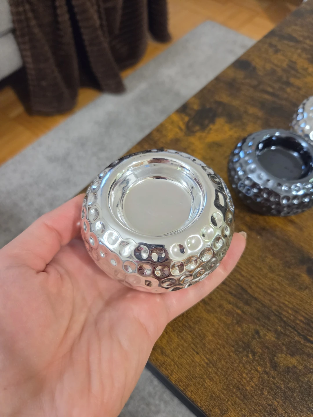 Set of 3 Textured Candle Holders - photo 2