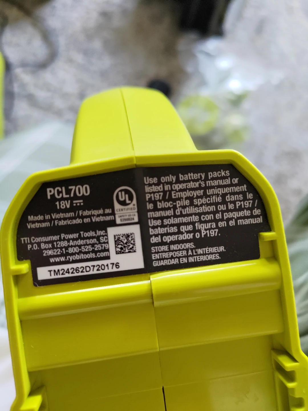 Ryobi vacuum PCL700 - photo 2