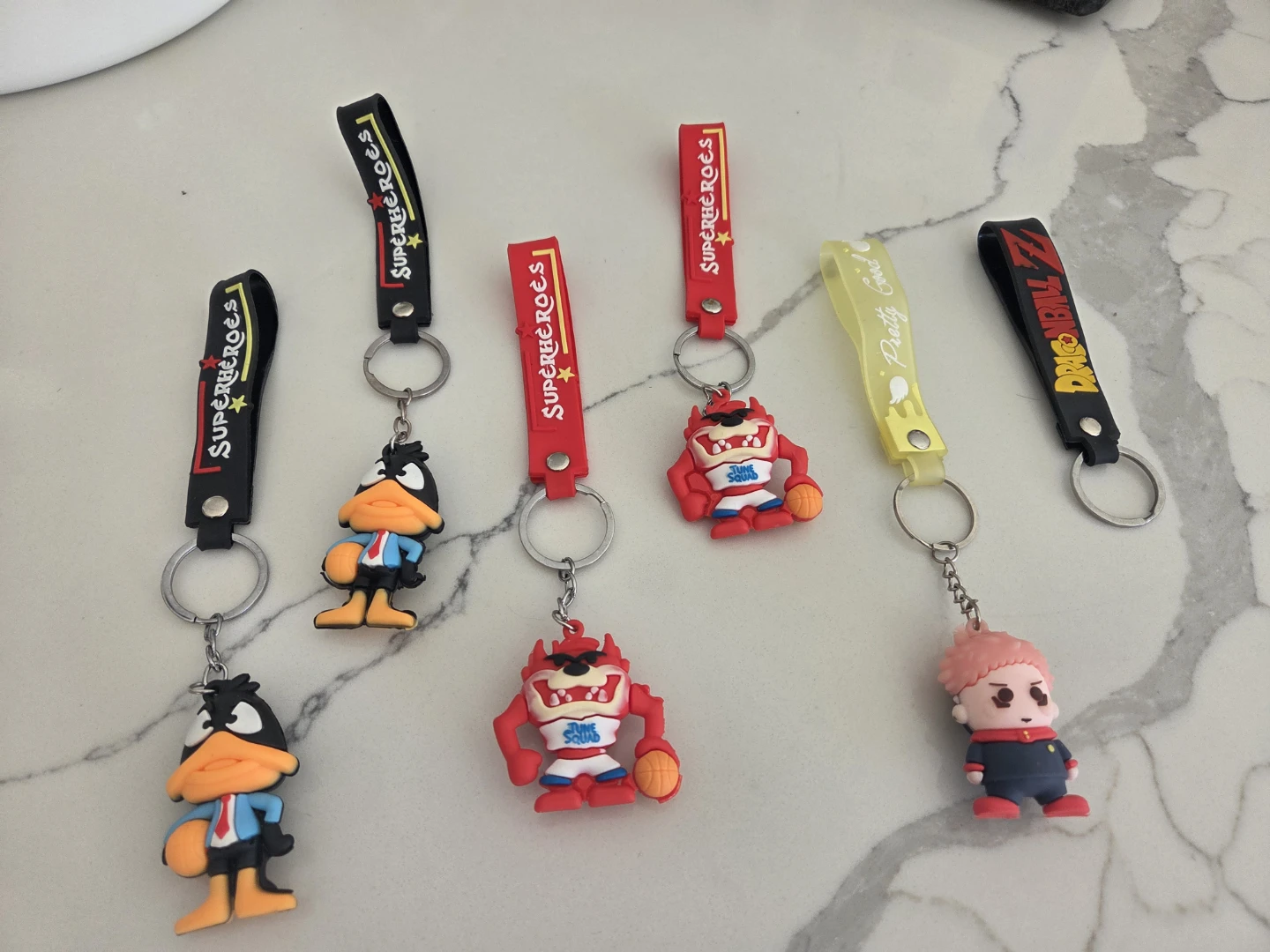 Assorted Anime and Cartoon Keychains
