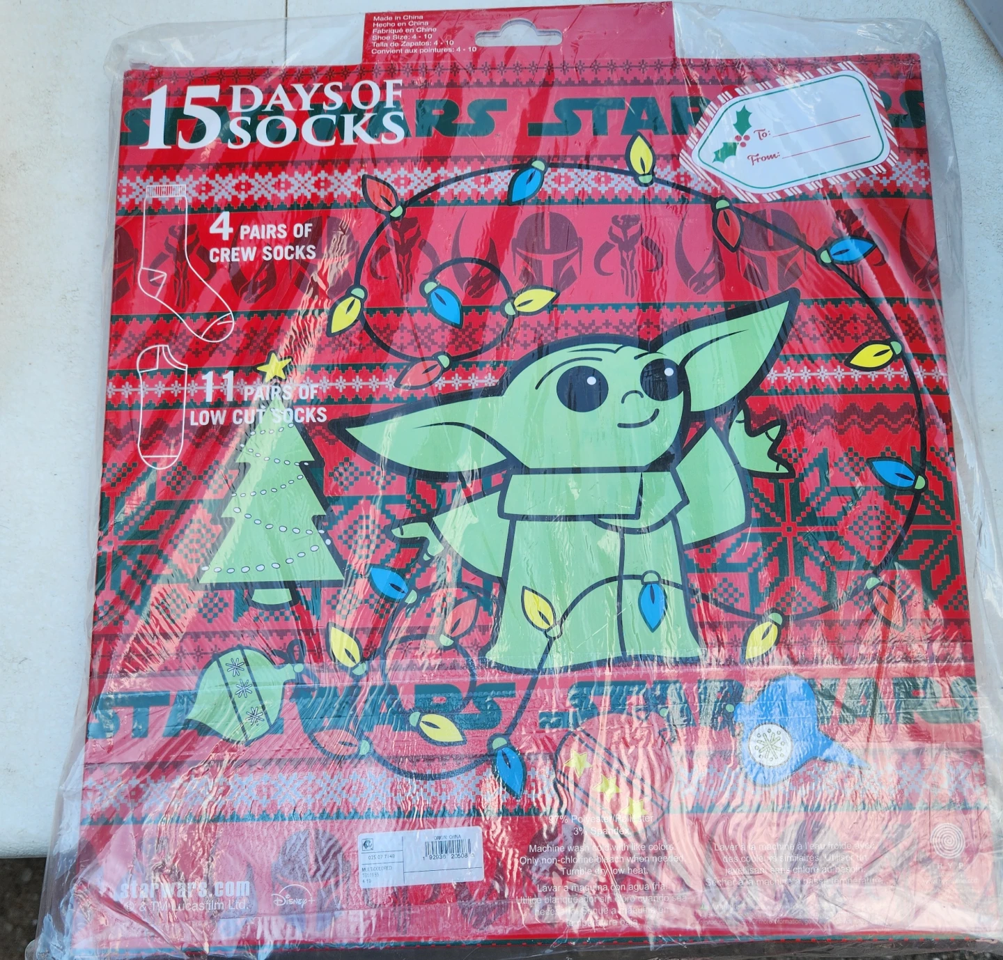 NEW Star Wars Baby Yoda 15 Days of Socks - photo 2