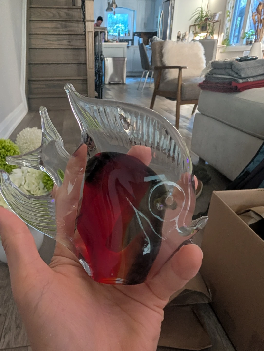 Glass Fish Figurine Murano style - photo 4