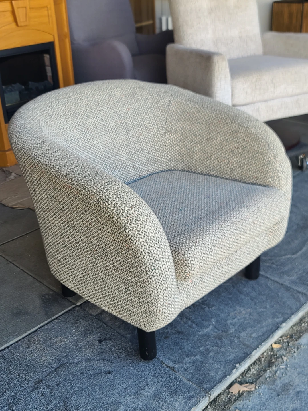 Woven Fabric Tub Armchair - photo 2