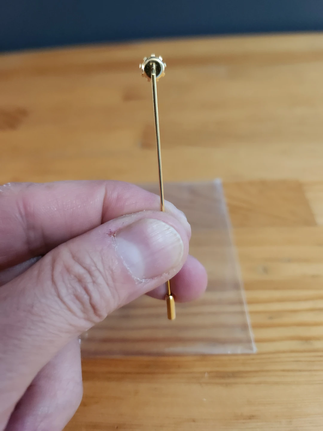 Vintage Gold-Tone Stick Pin with Australian Crystal Rhinestone - photo 5