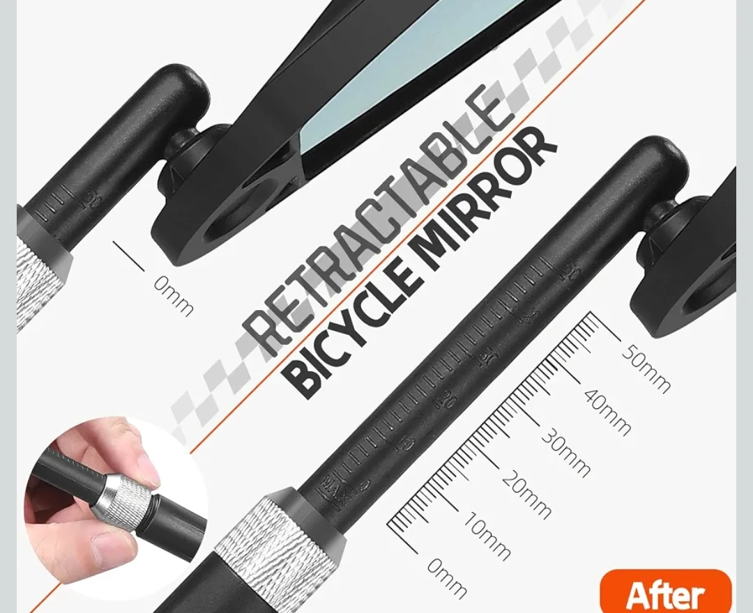 Side mirror West Biking Retractable Bicycle Mirror - photo 4