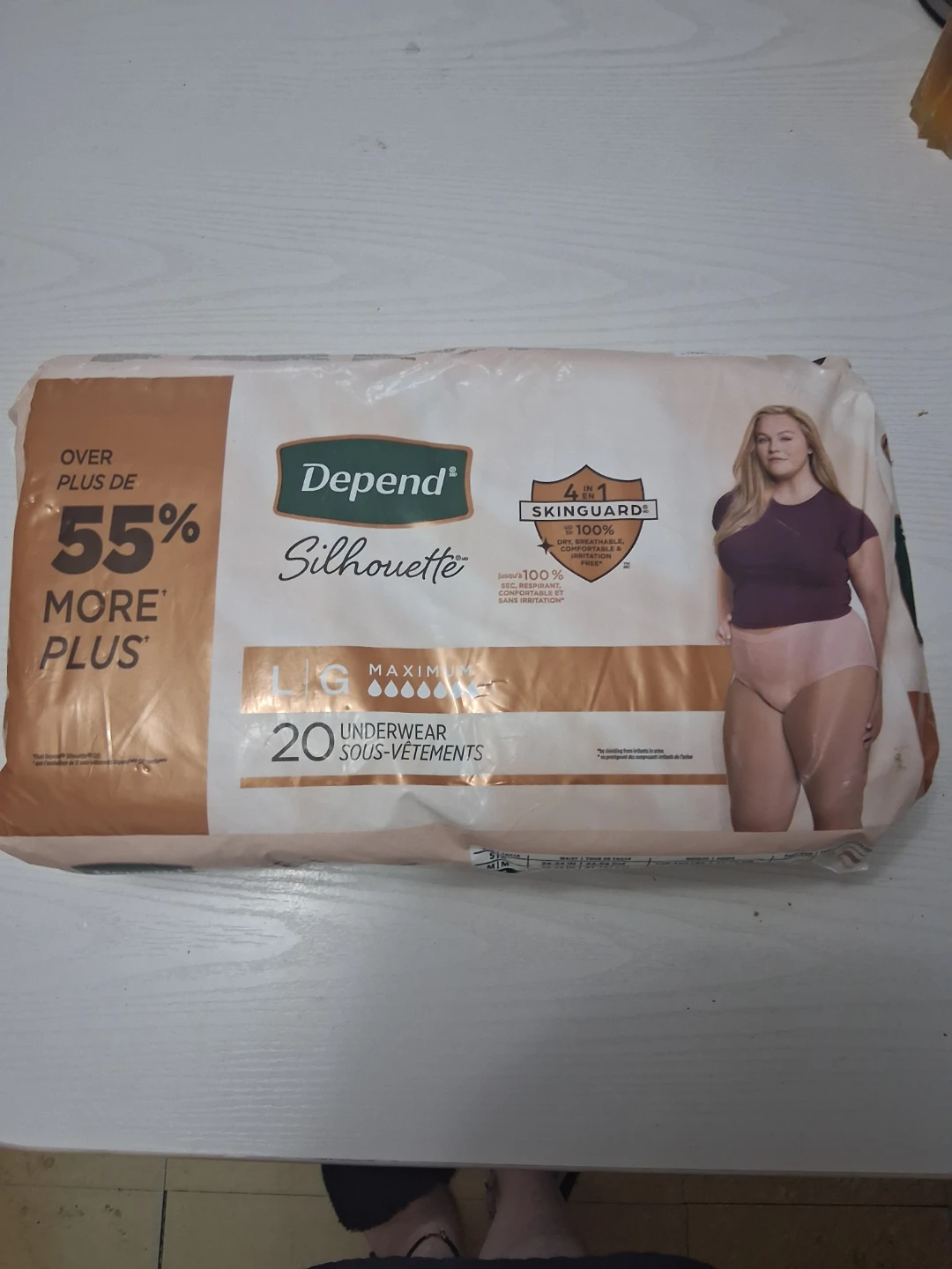 Depend Silhouette Maximum Underwear Large 20 Pack