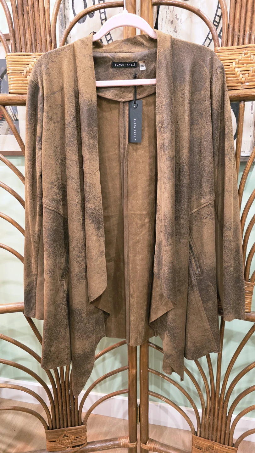 BLACK TAPE Brown Waterfall Cardigan