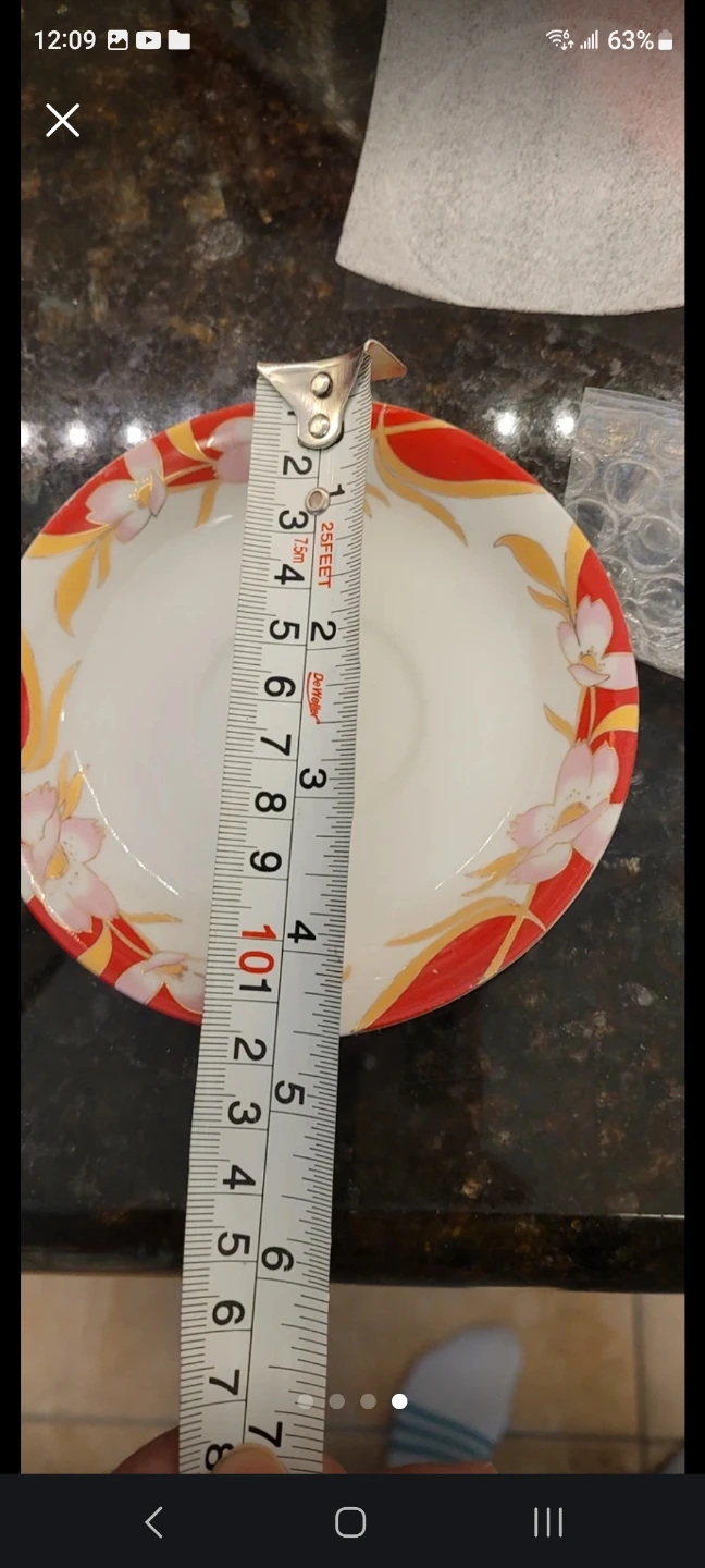Set of 6 Floral Saucers - photo 3