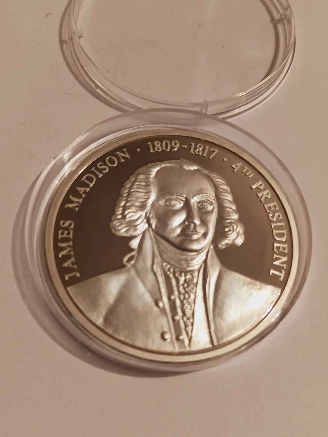 James Madison Presidential Commemorative Silver  Coin - photo 2