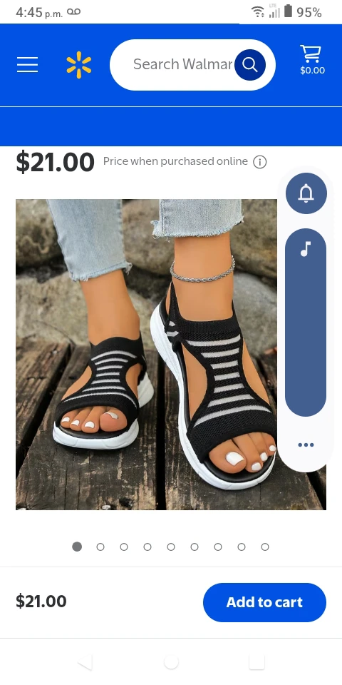 Black and white knit sandals