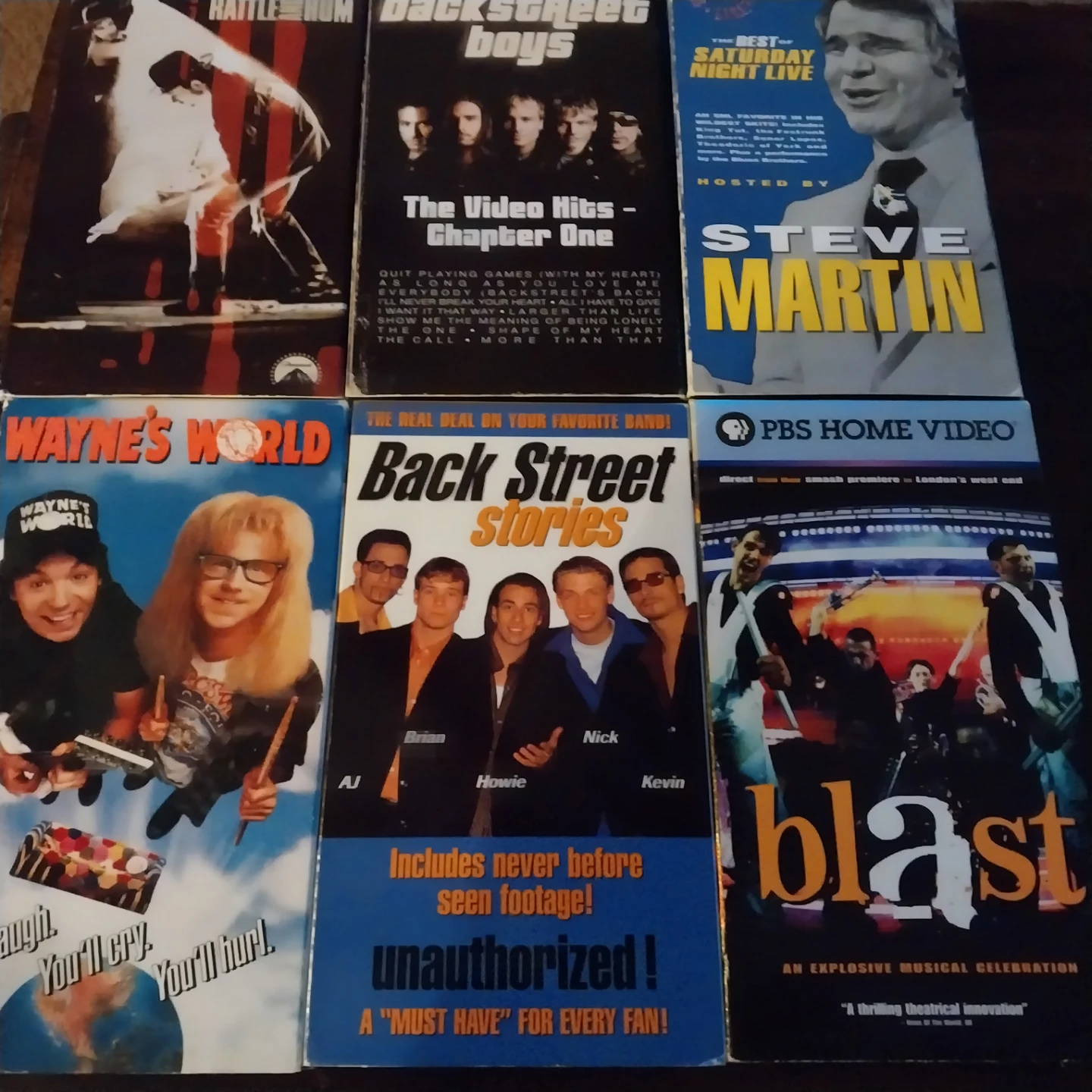 🏈Set of 6 Music and Comedy VHS Tapes🏈