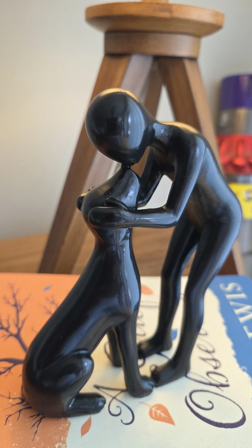 Loyalty - Human & Dog Sandstone Statue *new - photo 2