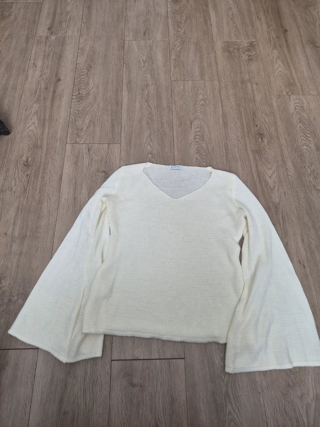 Size S Fimfi Cream Bell Sleeve Sweater - photo 2