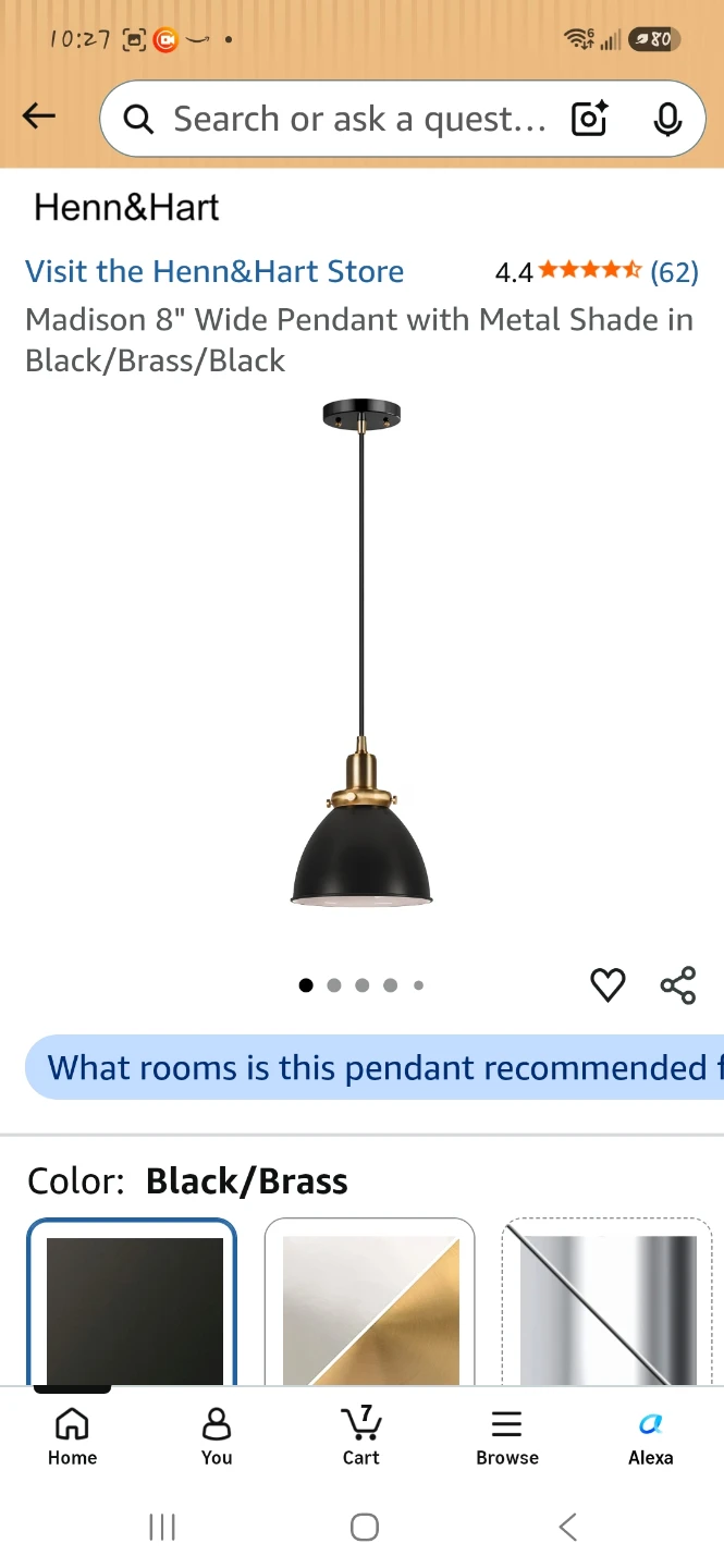 8" Pendant Light